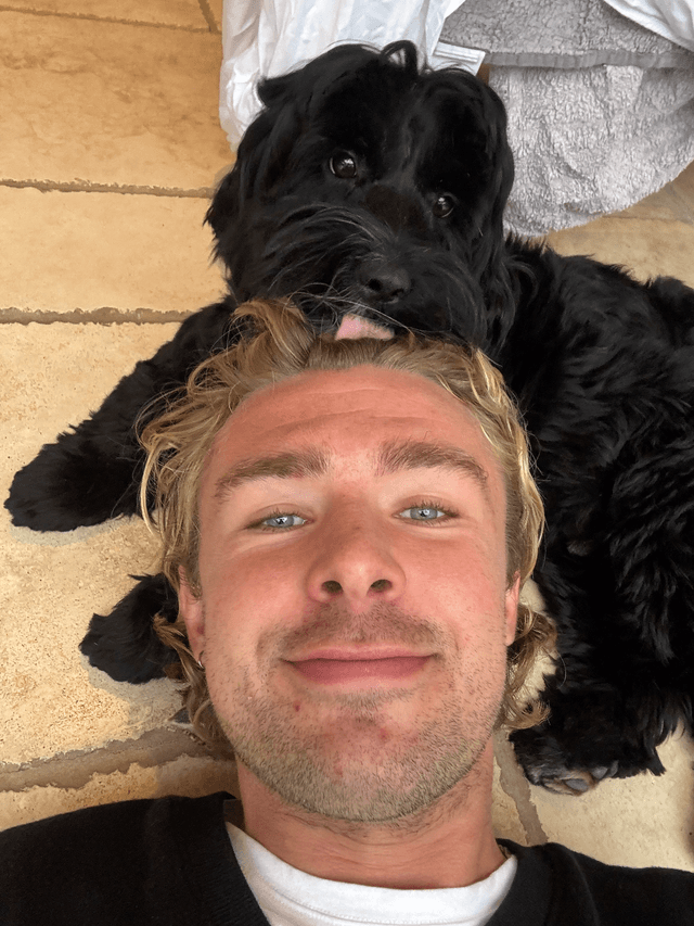 Alex with his dog